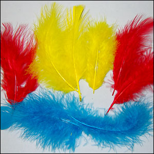 Vibrant Mix Dyed Turkey Marabou Feather | Buy Craft Turkey Marabou Feathers